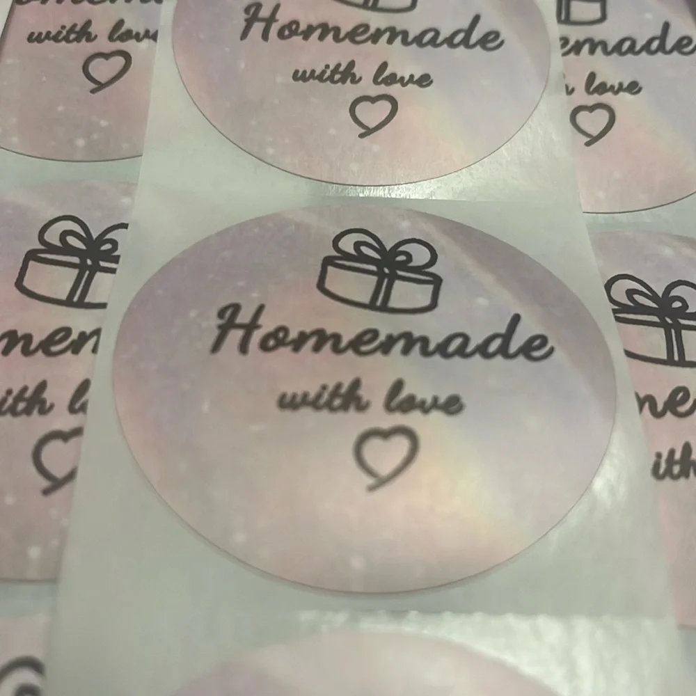 Homemade With Love 2” Stickers Hand Crafted